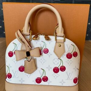 Louis Vuitton White Cherry Alma BB Satchel
